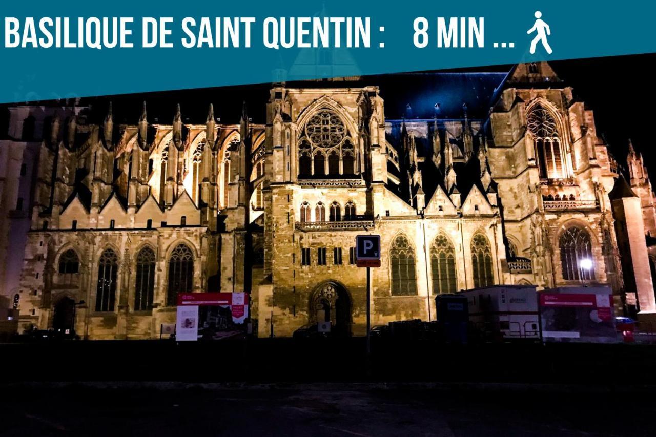 L'Echappee Belle - Terrasse 25M2 - Centre Ville - Lit Queen Size Saint-Quentin (Aisne) Bagian luar foto